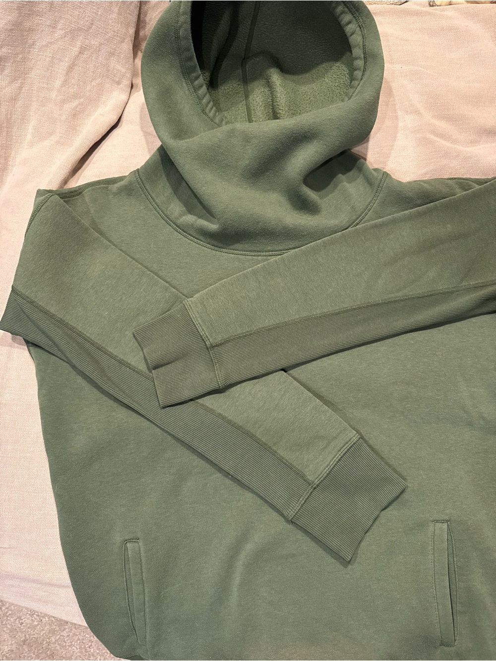Men's Olive Green Hooded Sweater